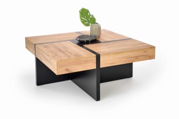 SEVILLA ława blat: dąb craft, nogi: czarny