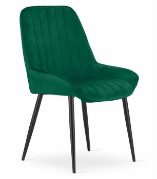 Krzesło LARY - ciemna zieleń aksamit x 3