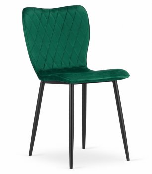Krzesło FOX - ciemna zieleń aksamit x 3