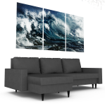 SOFA Narożnik SIMPLE Funkcja Spania Rogówka Rozkładany