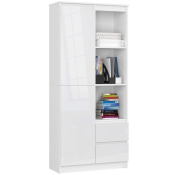 REGAŁ BIUROWY R 80 cm CLP R11 PK BIAŁY / BIAŁY POŁYSK
